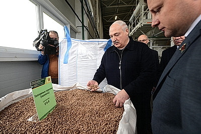 Лукашенко совершил рабочую поездку в Петриковский район
