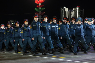 Генеральная репетиция военного парада прошла у стелы \"Минск - город-герой\"