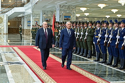 Встреча президентов Беларуси и Кубы проходит во Дворце Независимости