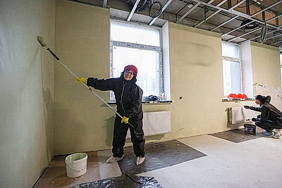 Республиканский субботник прошел на объекте строительства хирургического корпуса Минской облбольницы