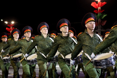 Генеральная репетиция военного парада прошла у стелы \"Минск - город-герой\"