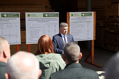 Линию лесопиления мелкотоварной древесины запустили в Ганцевичском лесхозе