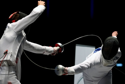 Чемпионат Беларуси по фехтованию проходит во Дворце спорта в Минске