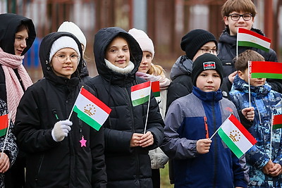 В школе №35 Минска открыли мурал в честь Героя Советского Союза Домулло Азизова