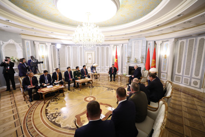 Встреча Лукашенко и Генерального секретаря Центрального комитета Коммунистической партии Вьетнама проходит во Дворце Независимости