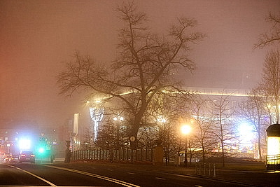 Вечерний туман в Минске