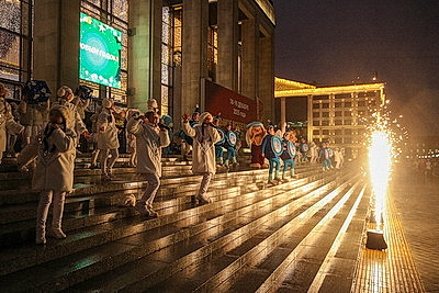 В Минске новогодними огнями засияла главная елка страны