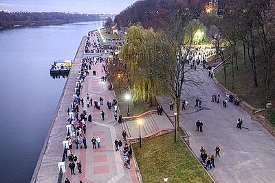 В Гомеле открыли обновленный пешеходный мост через Сож