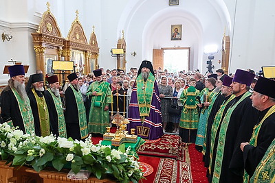 Всенощное бдение в канун памяти преподобной Евфросинии проходит в Полоцке