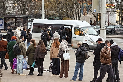 Очереди на маршрутки в сторону Логойска и Смолевичей
