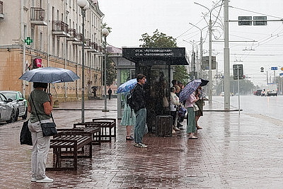 Сильный дождь прошел в Минске