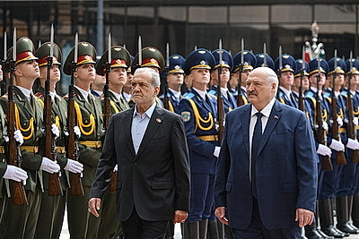 Встреча Лукашенко и Президента Ирана проходит во Дворце Независимости