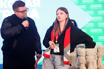 В Лиде на \"Марафоне единства\" прошла \"Знаковая встреча\"