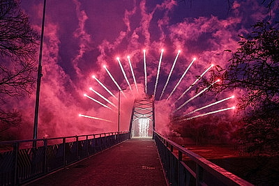 В Гомеле открыли обновленный пешеходный мост через Сож