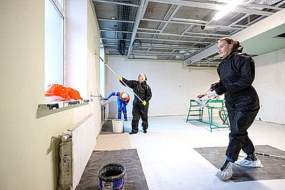 Республиканский субботник прошел на объекте строительства хирургического корпуса Минской облбольницы