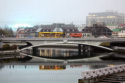 Городской пейзаж. Вид на центр Минска с высоты