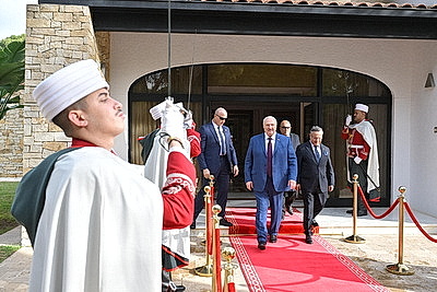Лукашенко в Алжире возложил венок в мемориальном комплексе \"Памятник славы и мученичества\"
