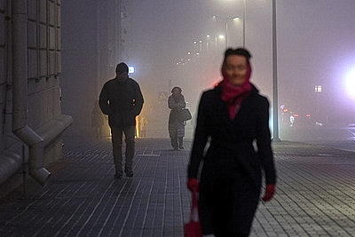 Туманное утро в Минске