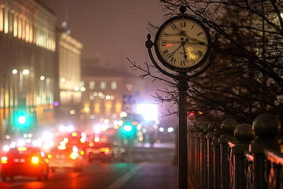 Вечерний туман в Минске