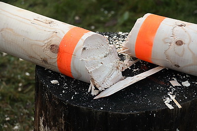 Невероятная атмосфера. Четвертый чемпионат по колке дров среди СМИ проходит в Минском районе