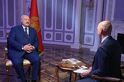 Лукашенко дает интервью межгосударственной телерадиокомпании \"Мир\"