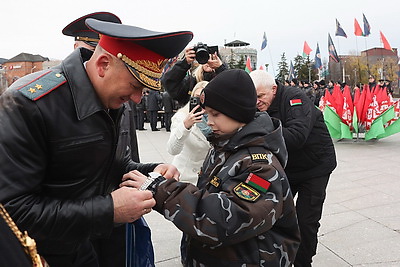 На площади Госфлага воспитанники военно-патриотических клубов принесли клятвы