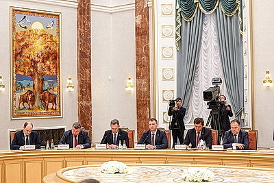 Встреча президентов Беларуси и Кубы проходит во Дворце Независимости