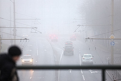 Густой туман окутал Гродно