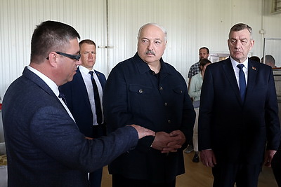 Лукашенко посетил производство сыров и пекарню в Копыси