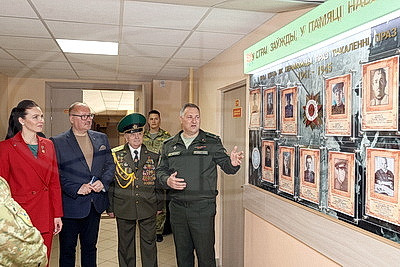 Гомельские пограничники открыли стенд памяти о предках-фронтовиках