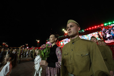 Военный парад по случаю 80-летия Победы прошел у стелы \"Минск - город-герой\"