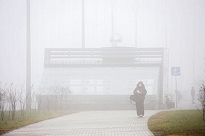 Туманное утро в Минске