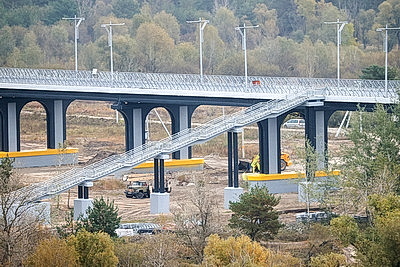 В Мозыре завершается строительство нового моста через Припять