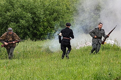 В Шклове прошла военно-историческая реконструкция боя \"Освобождение Шкловского района\"