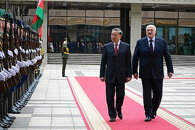 Встреча Лукашенко и Генерального секретаря Центрального комитета Коммунистической партии Вьетнама проходит во Дворце Независимости