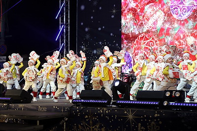 В Гомеле зажгли огни на главной елке региона