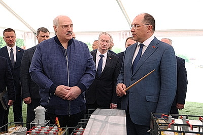 Лукашенко посетил горно-обогатительный комплекс в Любанском районе