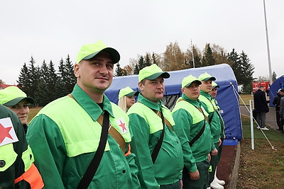 В Борисовском районе проходит учение с республиканскими силами гражданской обороны