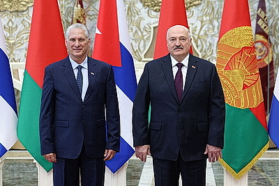 Встреча президентов Беларуси и Кубы проходит во Дворце Независимости