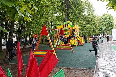 Многофункциональную детскую площадку открыли в Могилеве