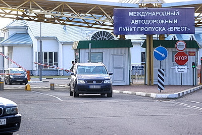Ситуация у пункта пропуска \"Брест\" на границе с Польшей