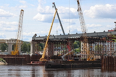 Реконструкция моста через Припять в Мозыре приближается к финишной прямой