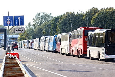 Ситуация у пункта пропуска \"Брест\" на границе с Польшей