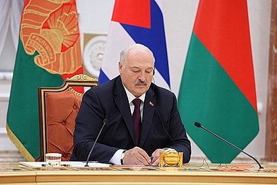 Встреча президентов Беларуси и Кубы проходит во Дворце Независимости