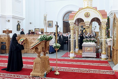 Всенощное бдение в канун памяти преподобной Евфросинии проходит в Полоцке