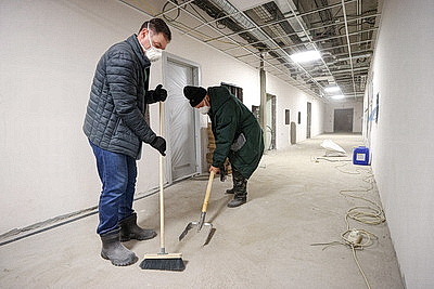 Республиканский субботник прошел на объекте строительства хирургического корпуса Минской облбольницы