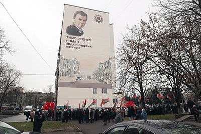 Новые муралы в память о воинах-освободителях открыли в Гомеле