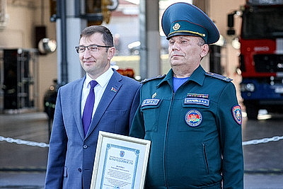 В жилом районе Минска \"Северный берег\" открыли новую пожарную часть