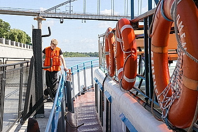 В Гомеле с причала \"Киевский спуск\" организован водный транспорт на Центральный пляж