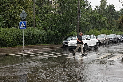 Сильный дождь прошел в Минске